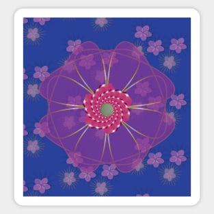 Flower spiral Sticker